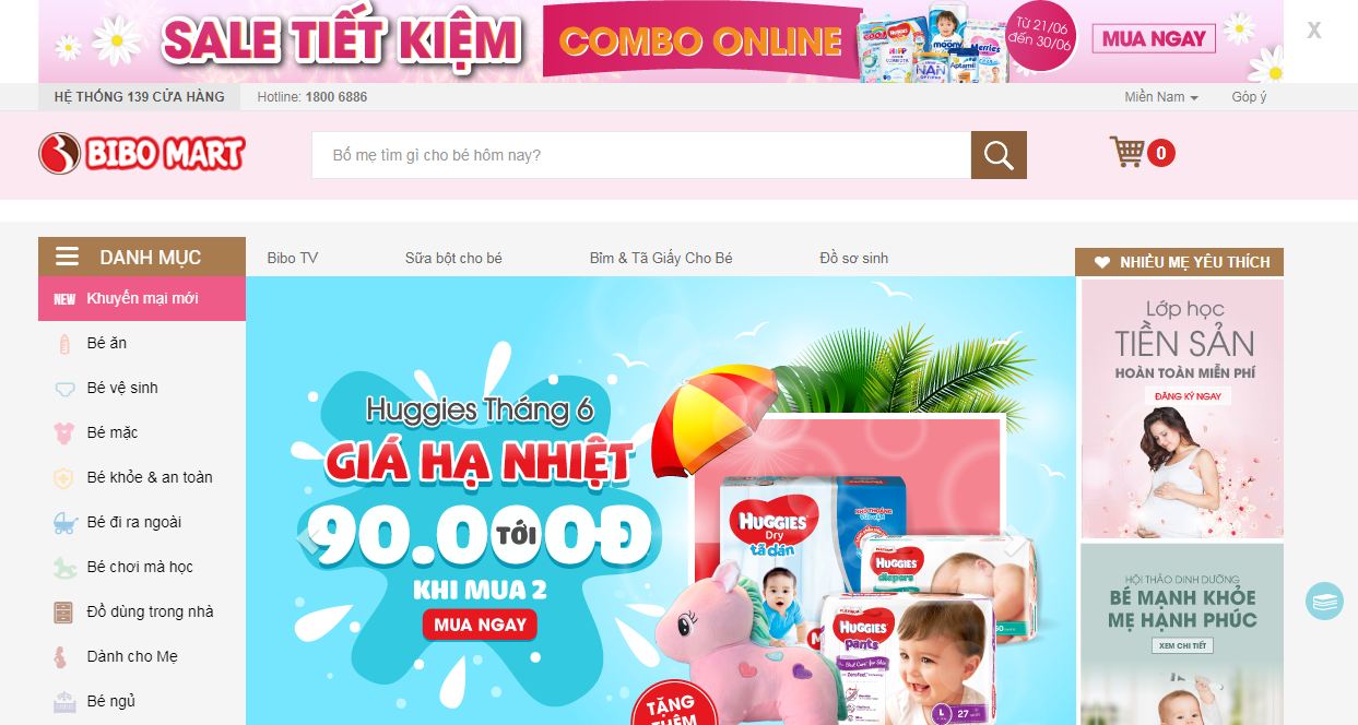 Bibo Mart - website mua sắm trực tuyến cho mẹ và bé hàng đầu