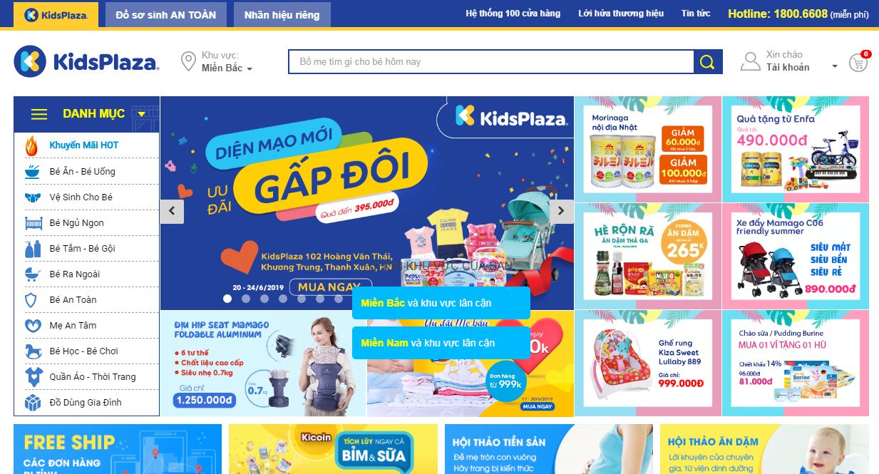 Kids plaza - website mua sắm trực tuyến cho mẹ và bé chất lượng