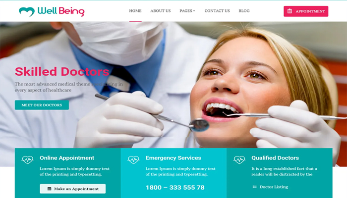 WellBeing - Theme WordPress website bán hàng thiết bị y tế