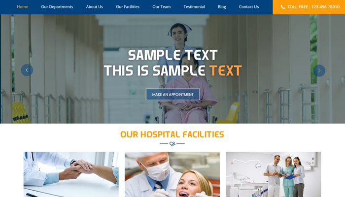 MEDEQUIP - Giao diện website lĩnh vực y tế - sức khỏe