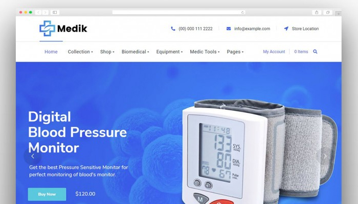 Medik - Theme website bán hàng thiết bị y tế chuẩn SEO